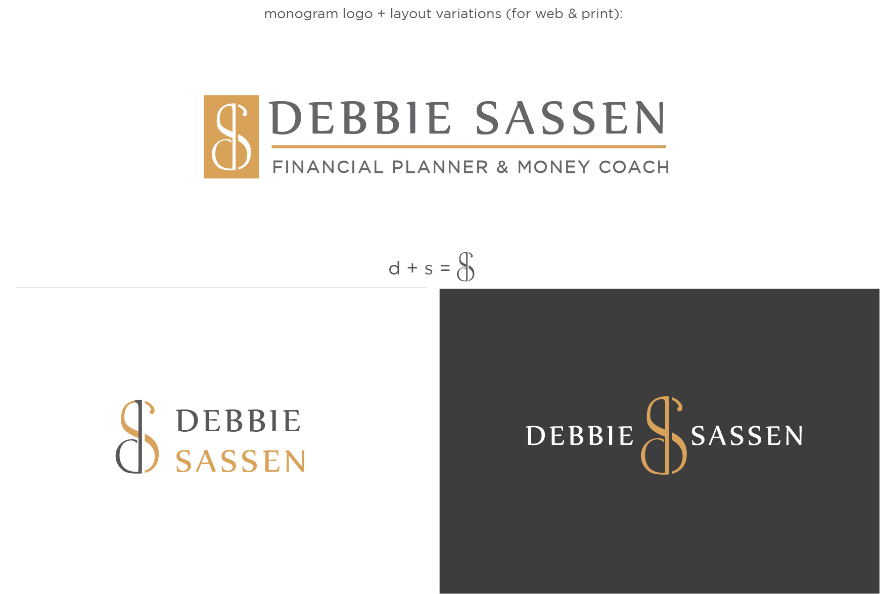 Logo Design by Birdcage for Debbie Sassen, Financial Planner & Coach | Design #24202123