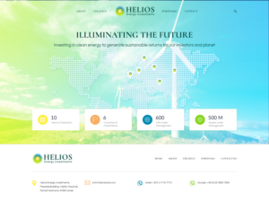 Helios Energy Investments Website | Web Design by Lauren