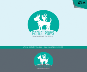 “Parks’ Paws Pet Care”  OR “Parks’ Paws Dog Walking & Pet Sitting” OR just “Parks’ Paws” | Logo Design by Atum Kreative™