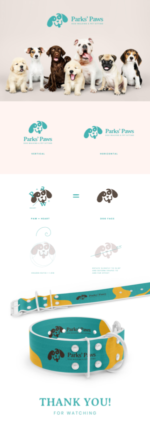 Logo Design by Penxeline for Parks' Paws Pet Care | Design: #24323236