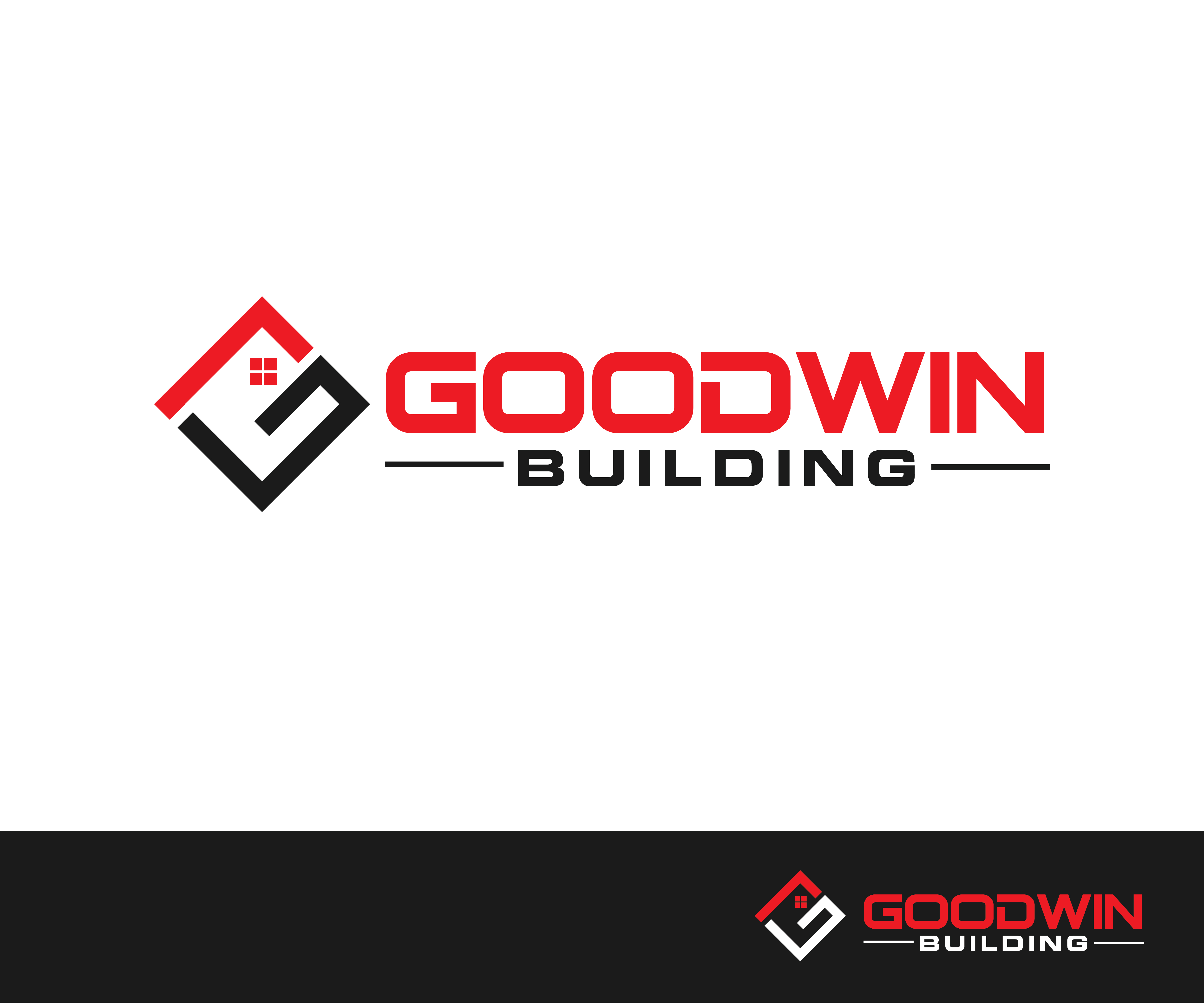 Logo Design by renderman for Goodwin Building  | Design #24215984