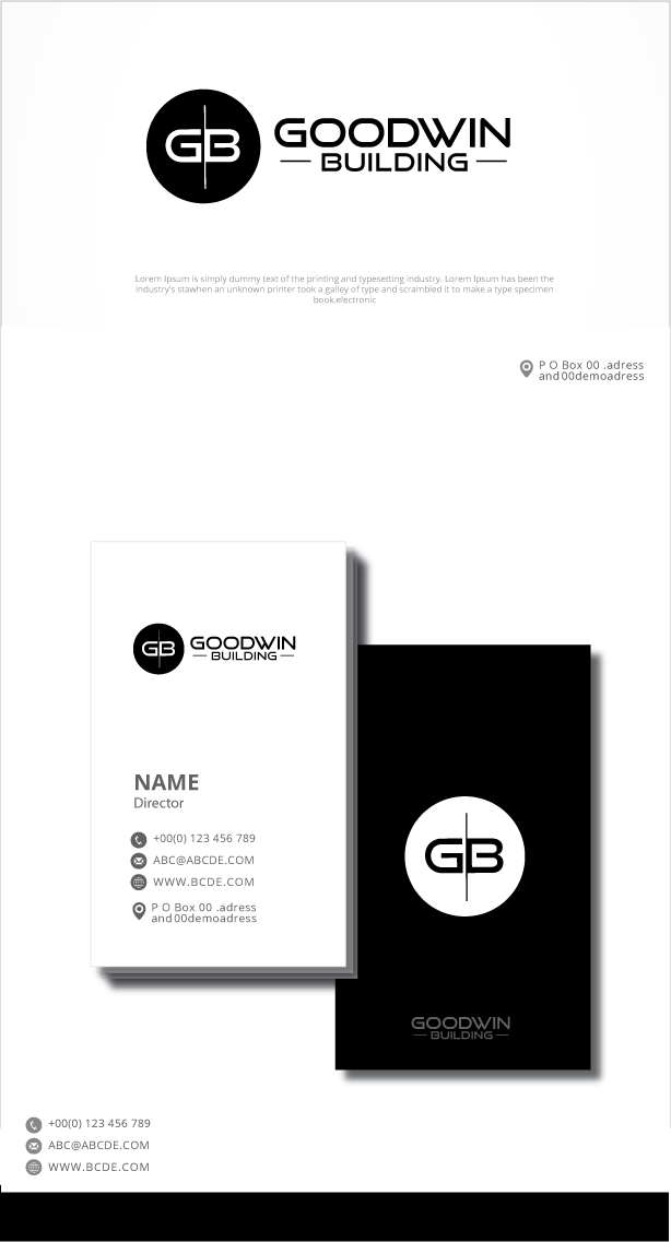 Logo Design by graphicevolution for Goodwin Building  | Design #24216435