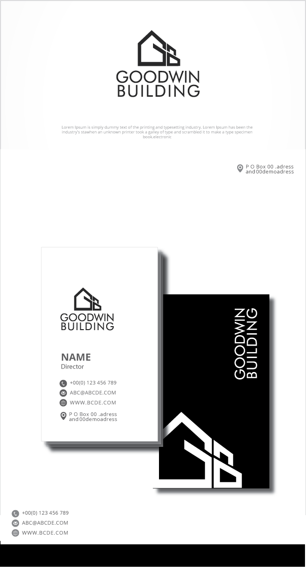 Logo Design by graphicevolution for Goodwin Building  | Design #24216613