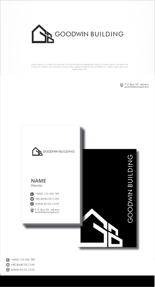 Logo Design by graphicevolution for Goodwin Building  | Design #24296088