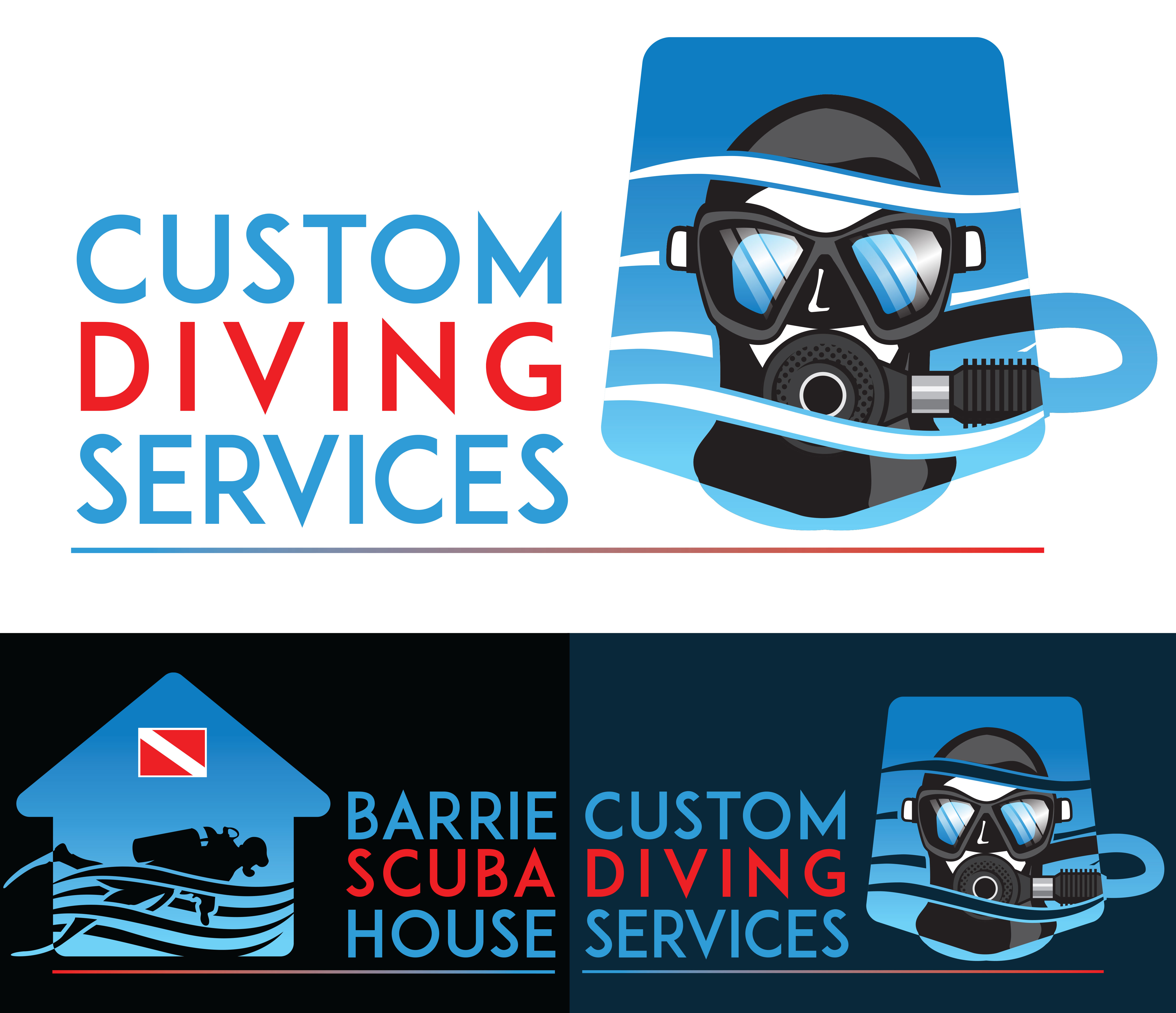 Logo Design by JustBrad for Barrie scuba house  | Design #24258996