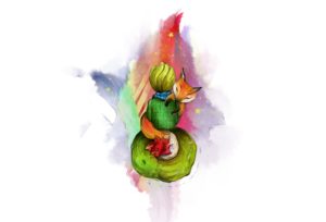 Watercolor Little prince upper arm TATTOO design  | Tattoo-Design von Indre Ta