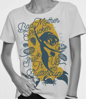 Salty Girls ~ seafood bar | Diseño de Camiseta por DUBIOSUL