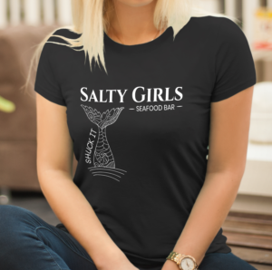 Salty Girls ~ seafood bar | T-Shirt-Design von Krasimira Georgieva