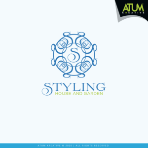 STYLING (flower/magnolia graphic) HOUSE AND GARDEN | Logo Design by Atum Kreative™