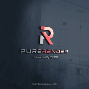 Pure Render (in small writing 'When quality matters') | Logo Design by Grapi
