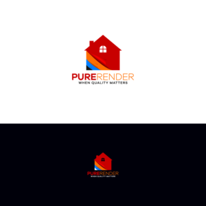 Pure Render (in small writing 'When quality matters') | Logo Design by Gisella Guzmán