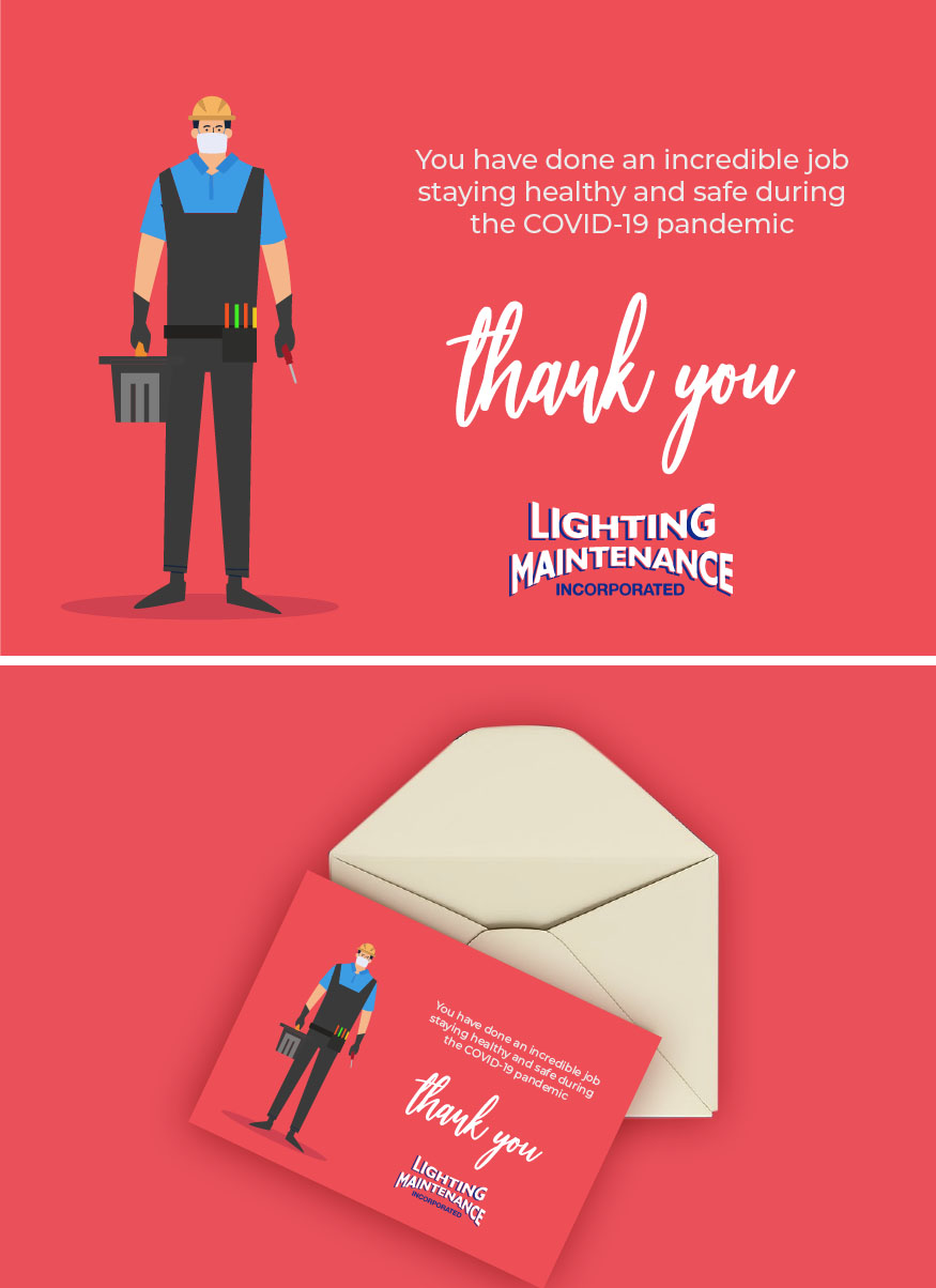 Diseño de Postal por AAn Creatives para Lighting Maintenance Inc | Diseño #24237080