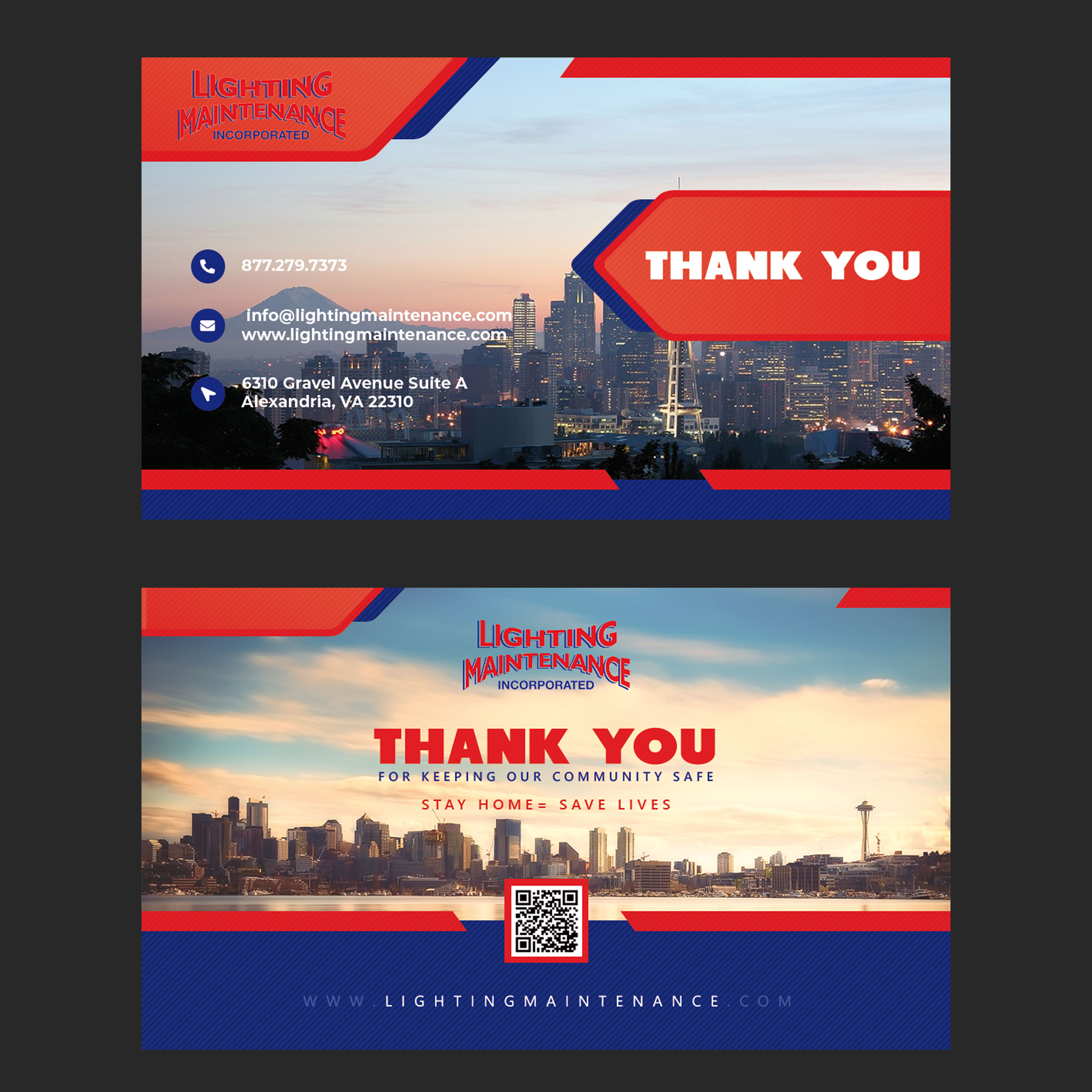 Diseño de Postal por HeshanKavinda para Lighting Maintenance Inc | Diseño #24245869