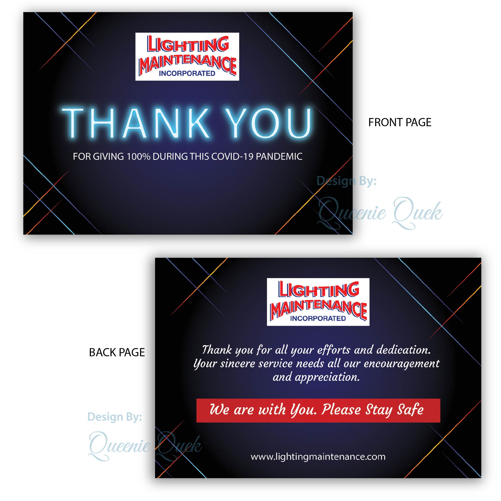 Postcard Design by Queenie Quek for Lighting Maintenance Inc | Design #24242289