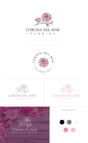 Corona Del Mar Florist | Logo Design by Birdcage