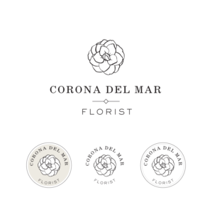 Corona Del Mar Florist | Logo Design by Samantha Ward Design