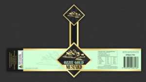 Ozzie Gold Mustard - Australian Iconic Label | Label Design by SAI DESIGNS