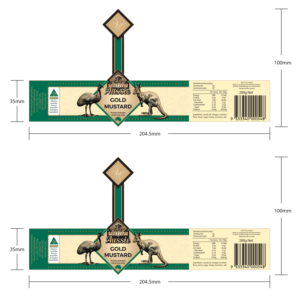 Ozzie Gold Mustard - Australian Iconic Label | Label Design by vpt_creations