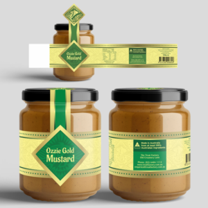 Ozzie Gold Mustard - Australian Iconic Label | Label Design by RenCan