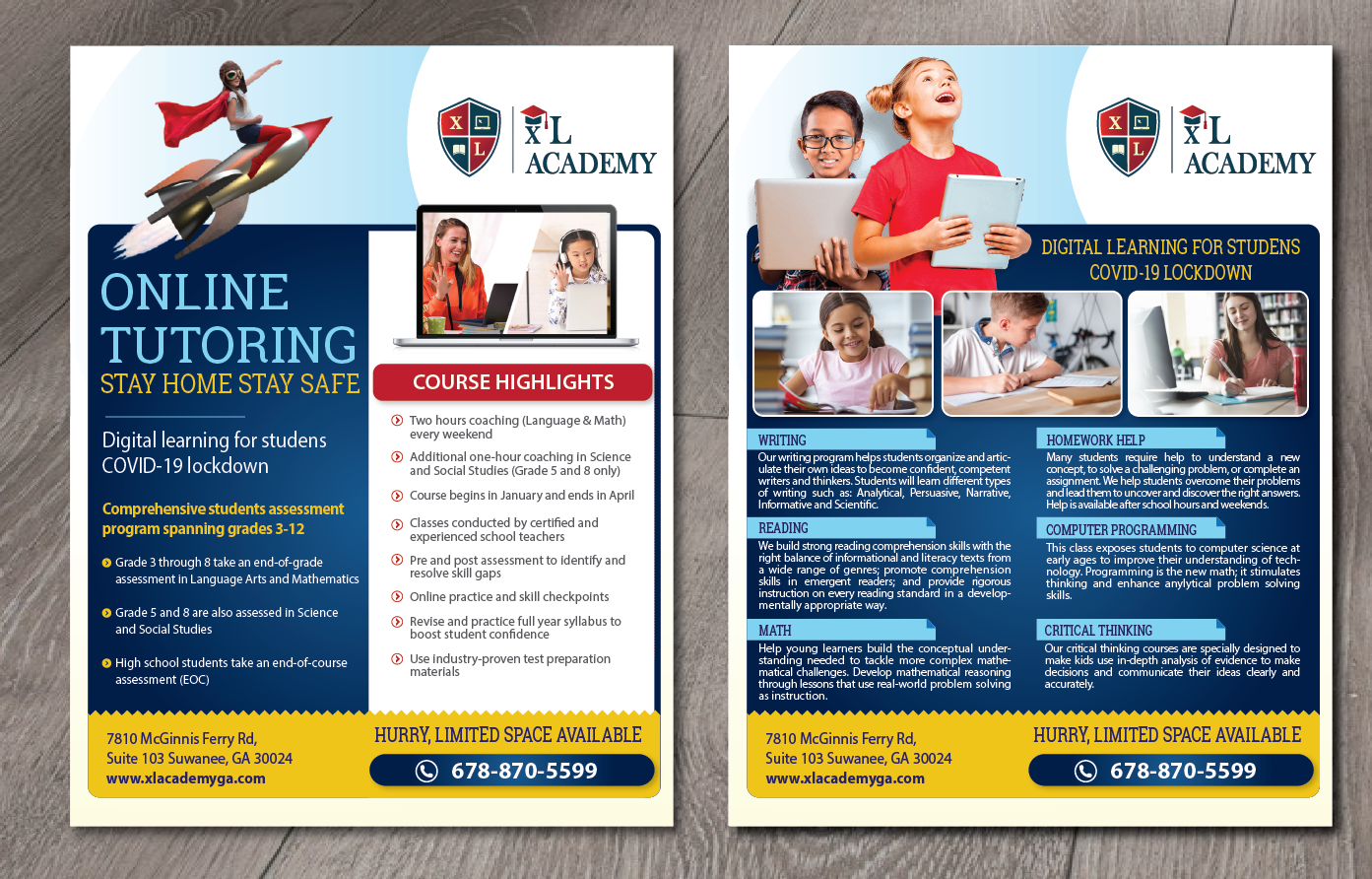 Flyer Design by alex989 for xlacademy llc | Design #24237886