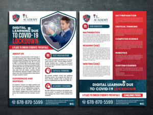 Market online tutoring + Back to School + give Support  for students school work  K to 12 Grade | Diseño de Flyer por SAI DESIGNS