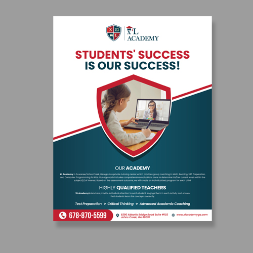 Flyer Design by Artandstuffbyshree for xlacademy llc | Design #26777944