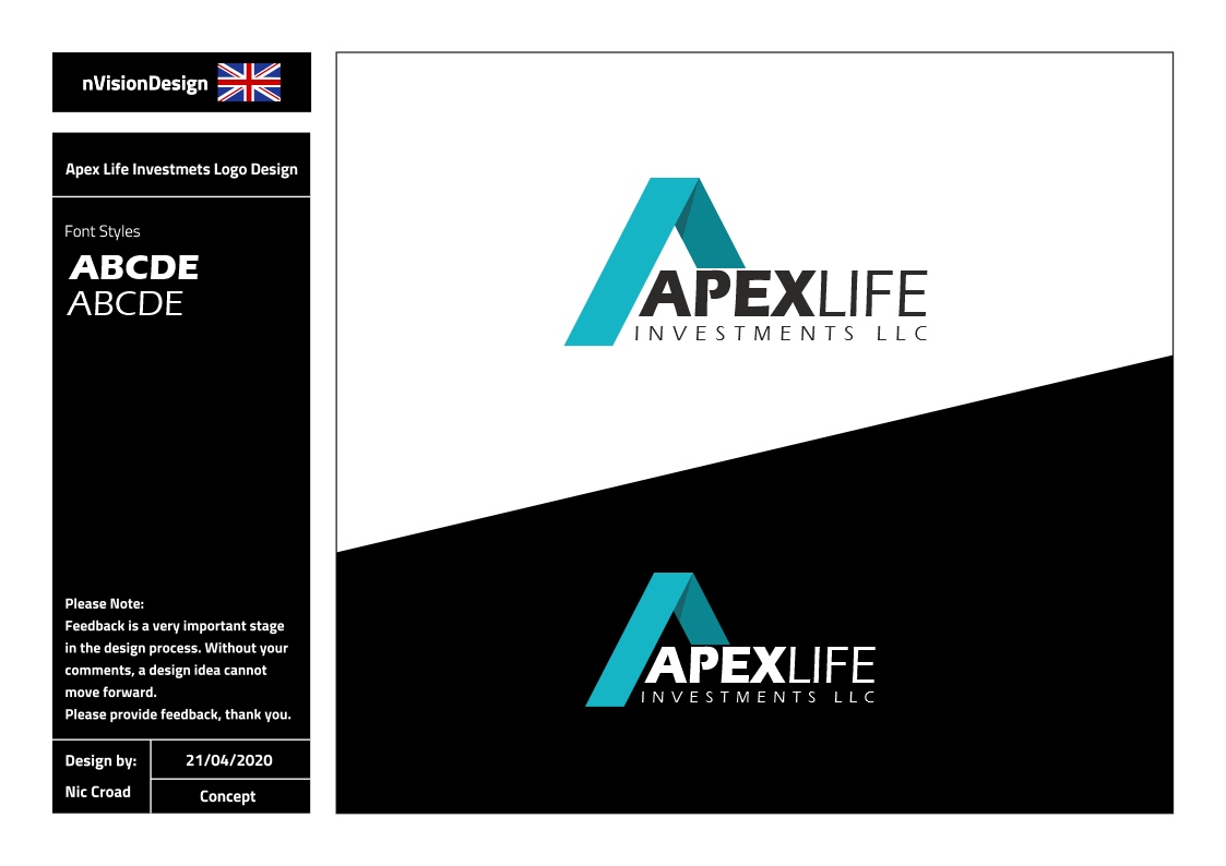 Logo-Design von nvisiondesign.co.uk für Apex Life Investments, LLC. | Design #24241451
