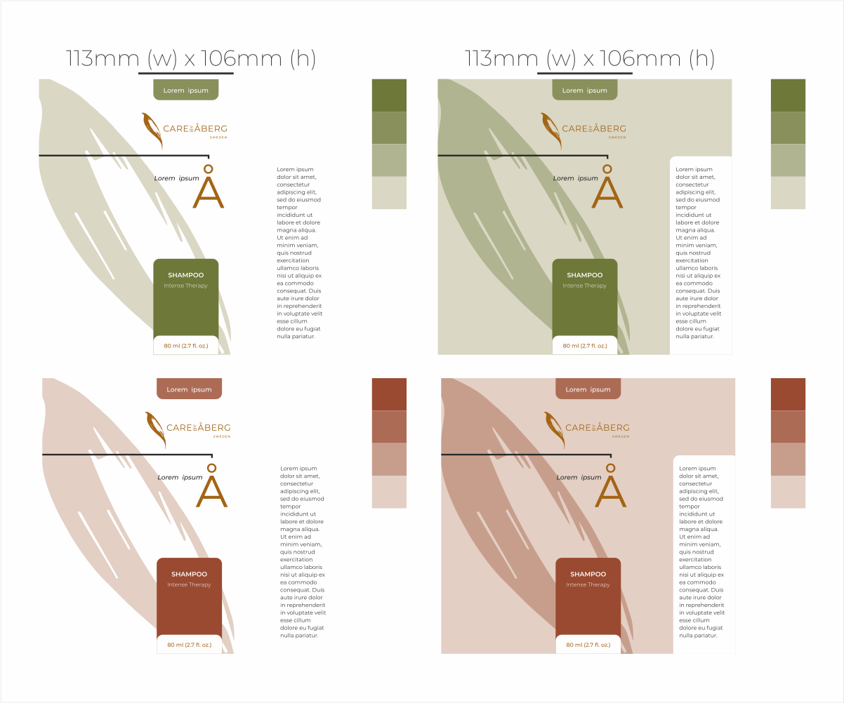 Label Design by madre - chartreuse design for Care by Aberg | Design #24269807