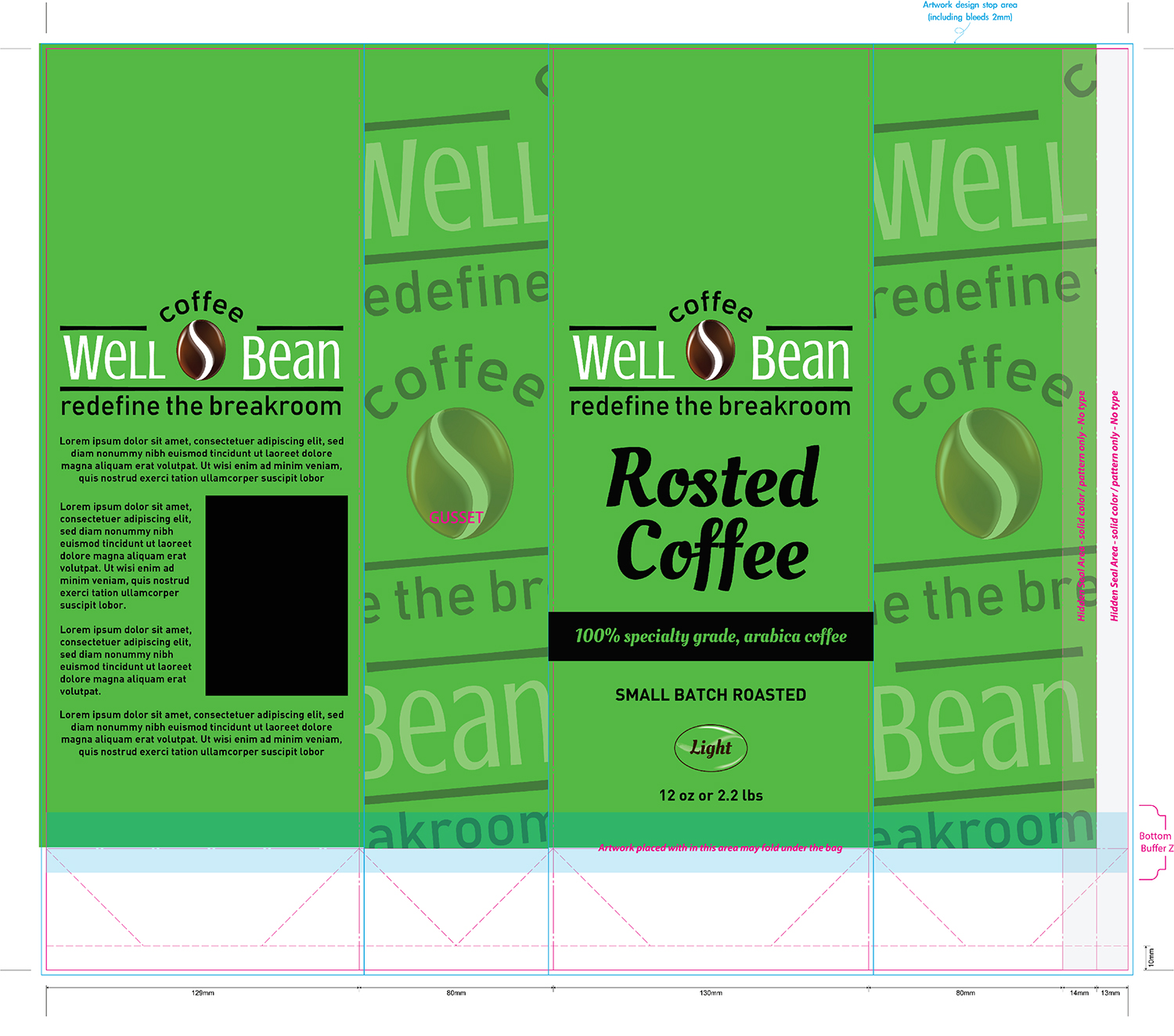 Packaging Design by Deziners Zone for Well-Bean Coffee Roaster | Design #24246774