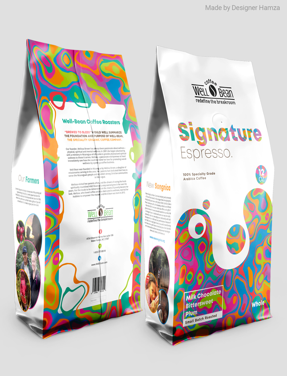 Packaging Design by Designer Hamza for Well-Bean Coffee Roaster | Design #24292188