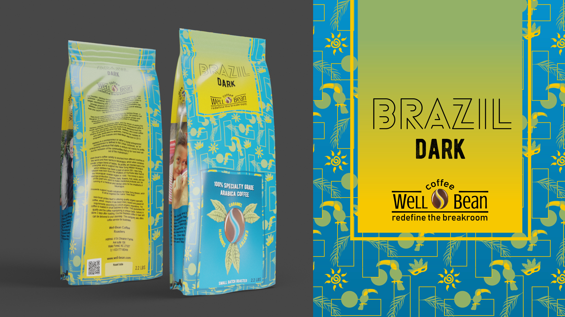 Verpackungs-Design von Hugo Domingos für Well-Bean Coffee Roaster | Design #24271246