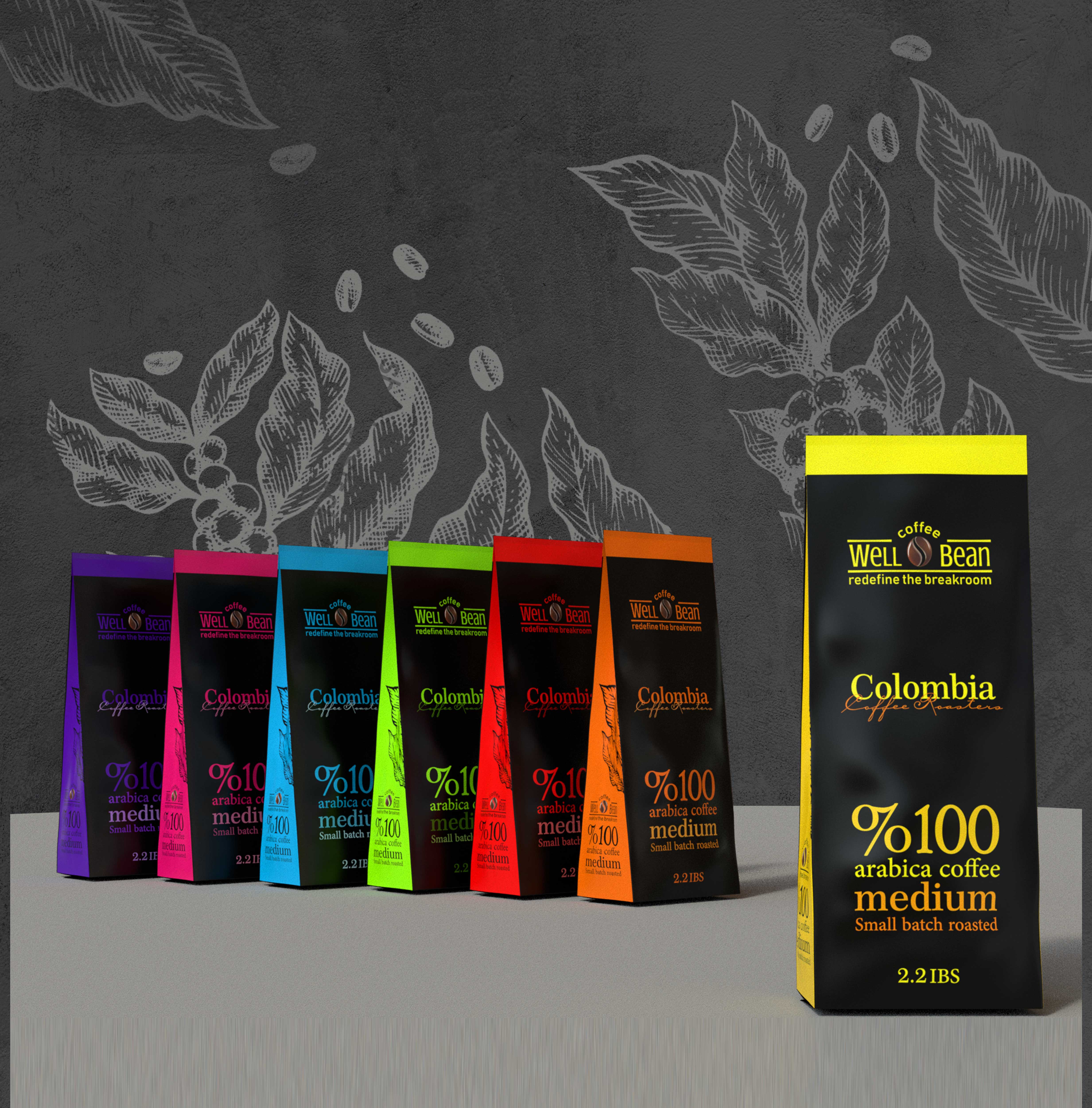 Packaging Design by Marjan-Omidvar for Well-Bean Coffee Roaster | Design #24303724