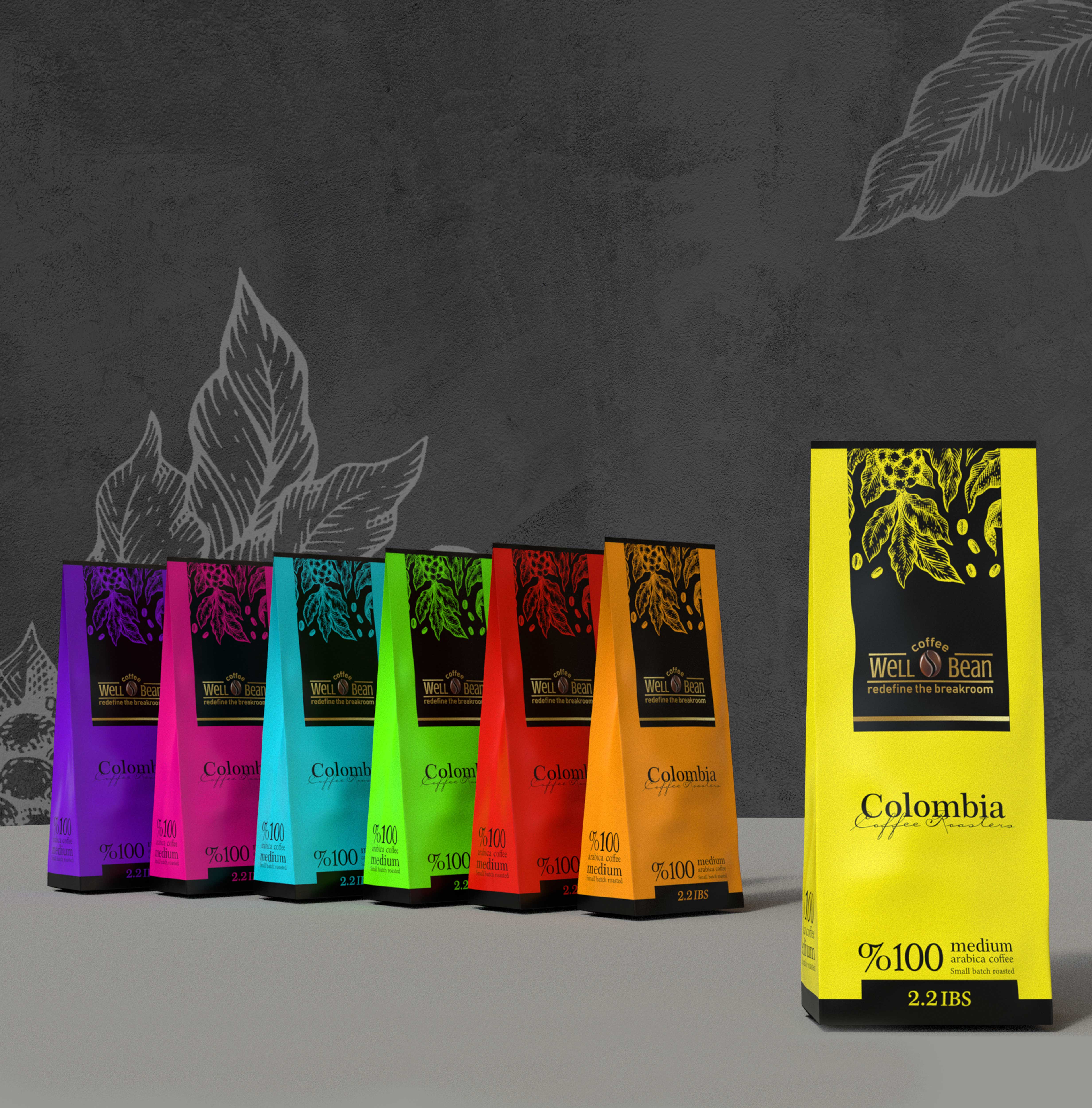 Packaging Design by Marjan-Omidvar for Well-Bean Coffee Roaster | Design #24303731