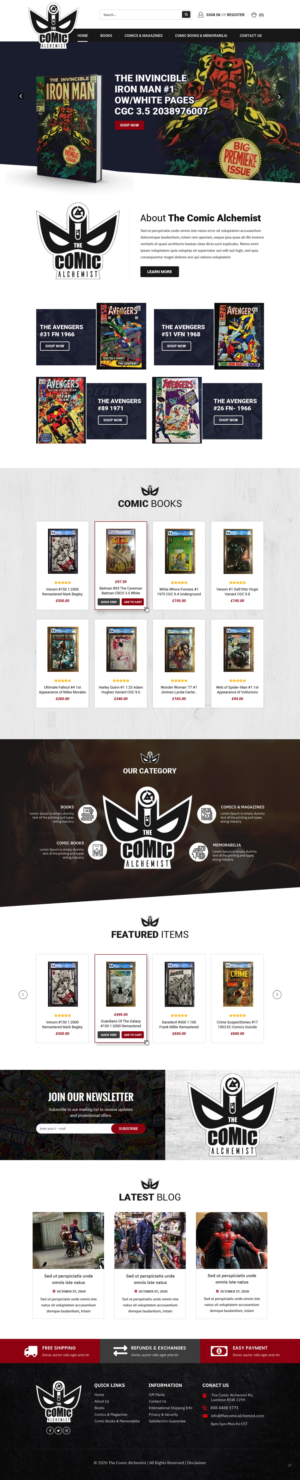 Web Design by pb for The Comic Alchemist Limited | Design: #24253766