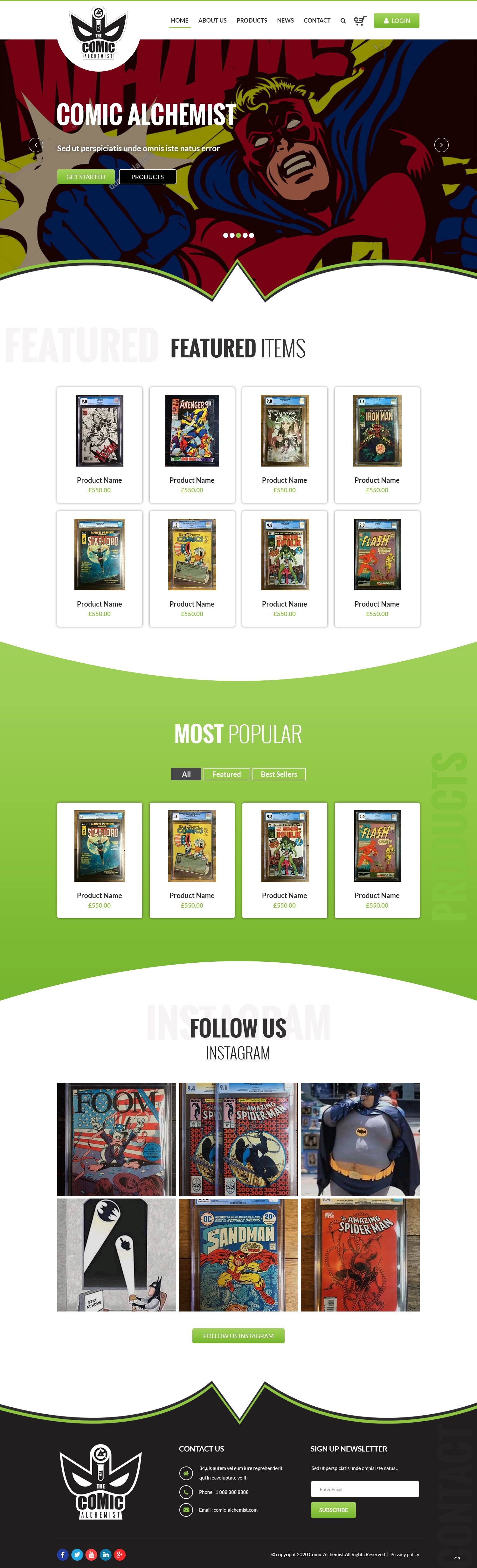 Web Design by pb for The Comic Alchemist Limited | Design #24253767