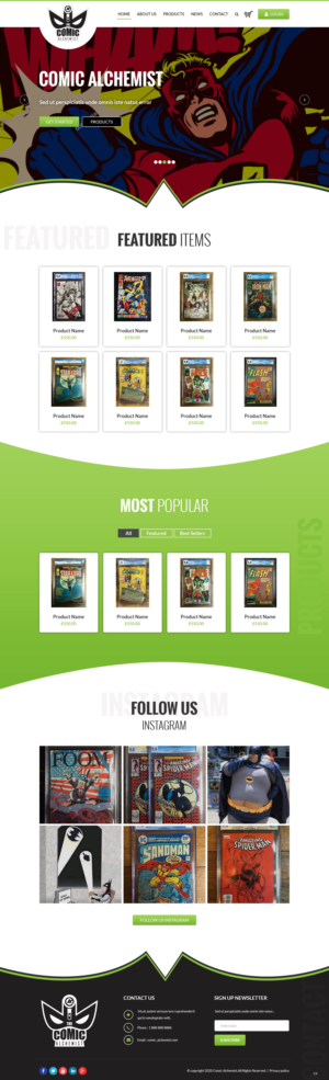 Web Design by pb for The Comic Alchemist Limited | Design: #24253767