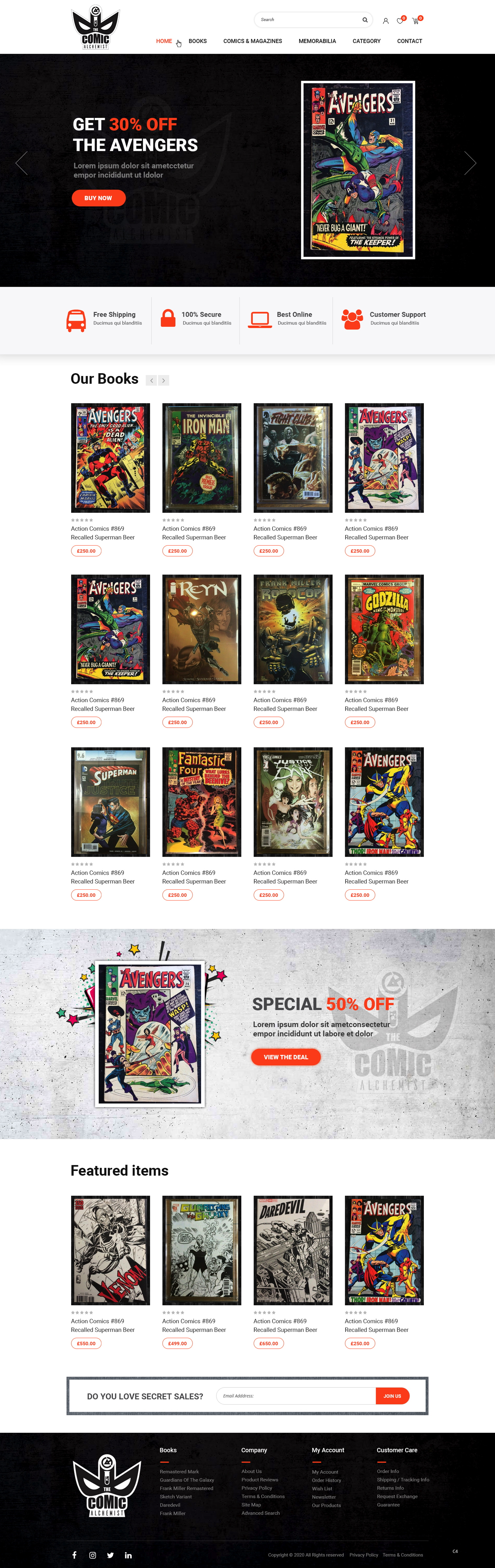 Web Design by pb for The Comic Alchemist Limited | Design #24253770