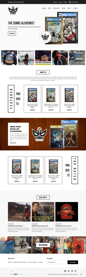Web Design by pb for The Comic Alchemist Limited | Design: #24253771
