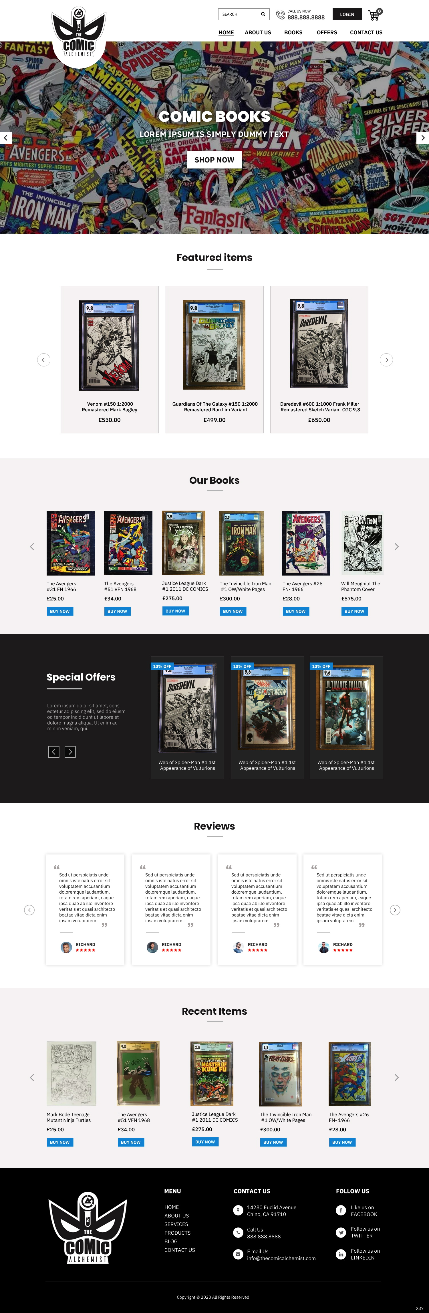 Web Design by pb for The Comic Alchemist Limited | Design #24255186