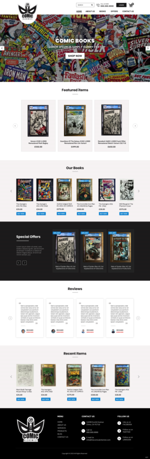 Web Design by pb for The Comic Alchemist Limited | Design: #24255186