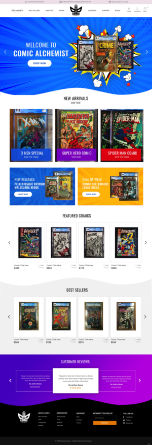 Web Design by pb for The Comic Alchemist Limited | Design: #24255187