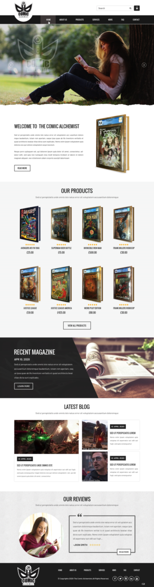 Web Design by pb for The Comic Alchemist Limited | Design: #24263914