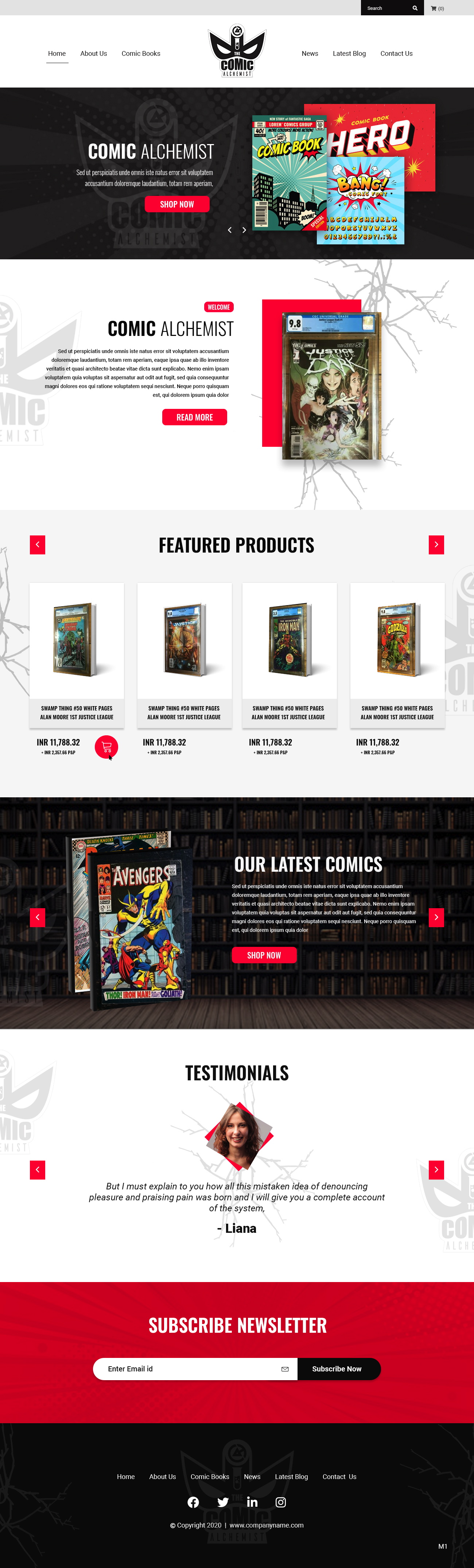 Web Design by pb for The Comic Alchemist Limited | Design #24263915