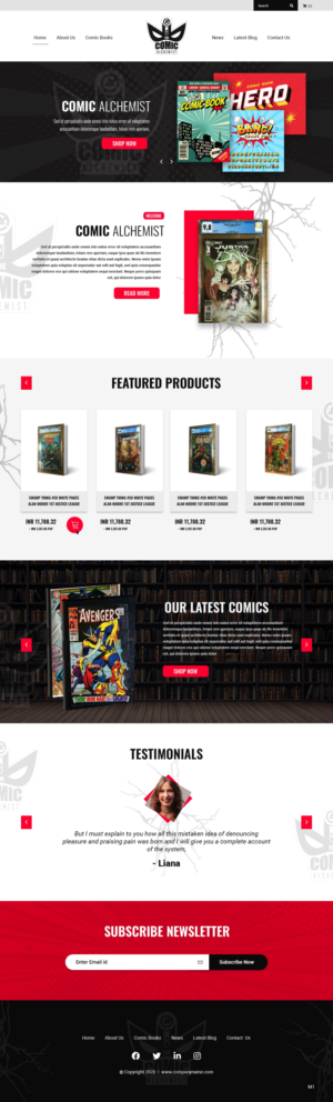 Web Design by pb for The Comic Alchemist Limited | Design: #24263915