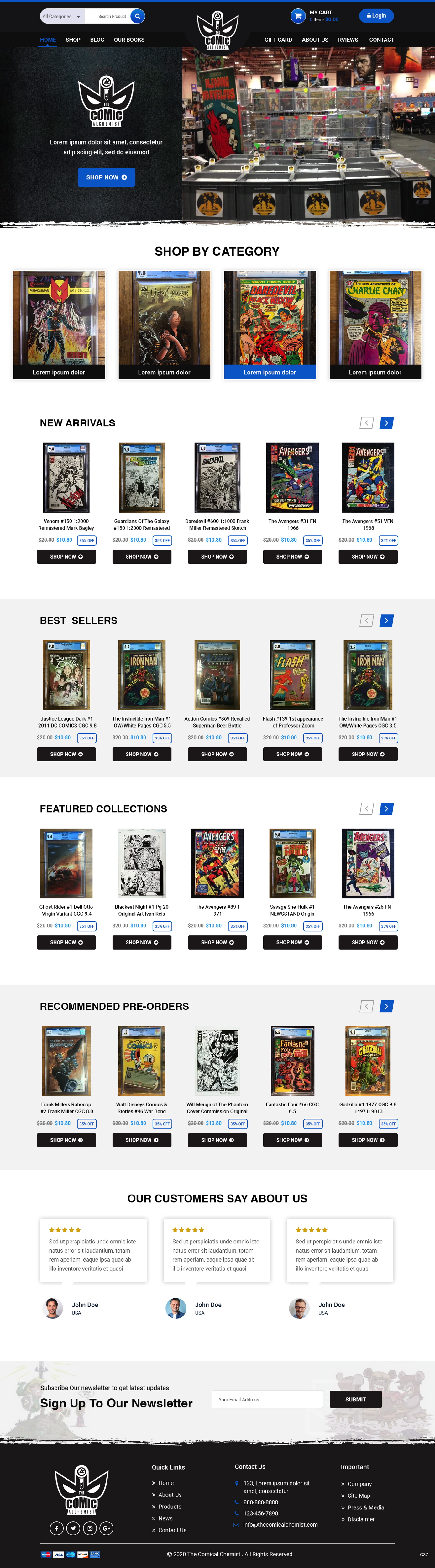 Web Design by pb for The Comic Alchemist Limited | Design #24263916