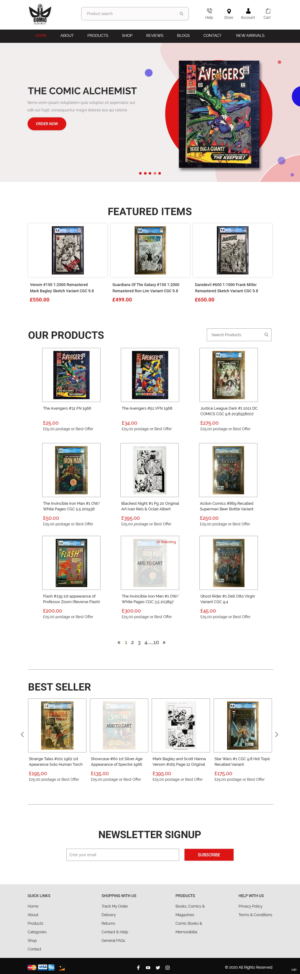 Web Design by pb for The Comic Alchemist Limited | Design: #24263917