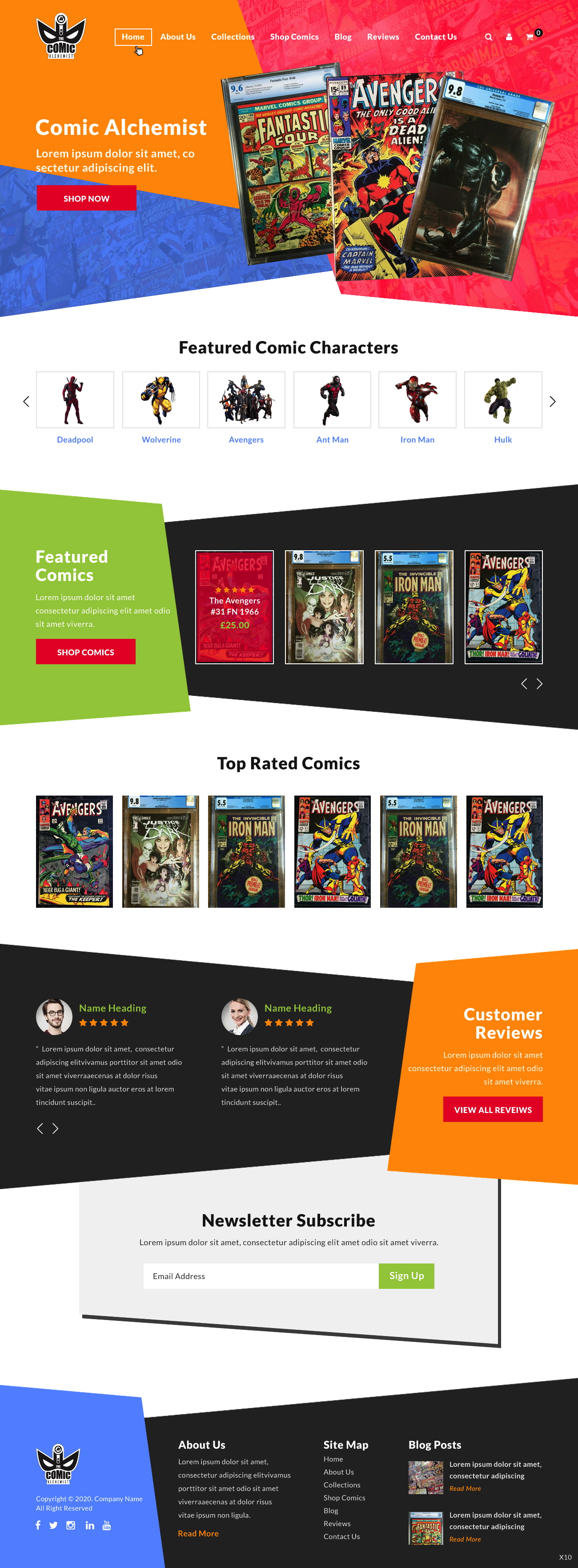 Web Design by pb for The Comic Alchemist Limited | Design #24263920