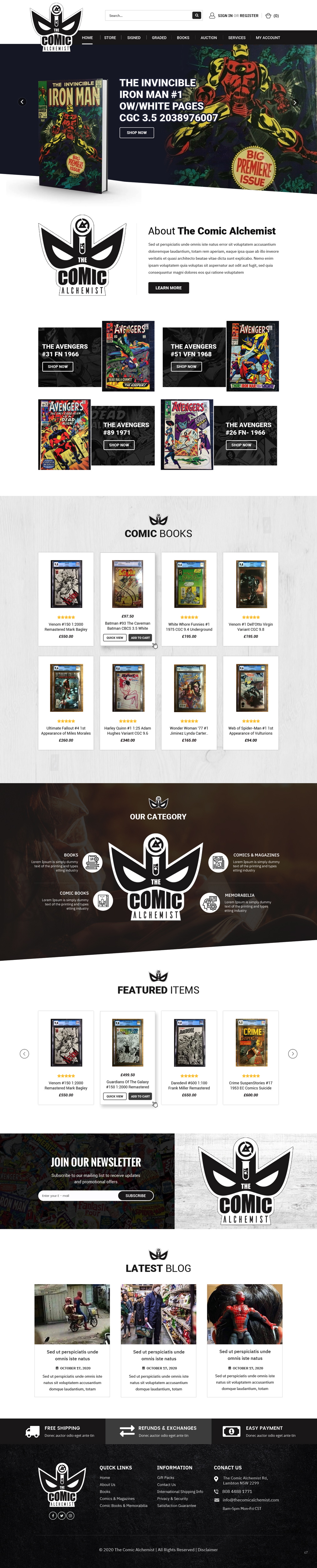 Web Design by pb for The Comic Alchemist Limited | Design #24570150