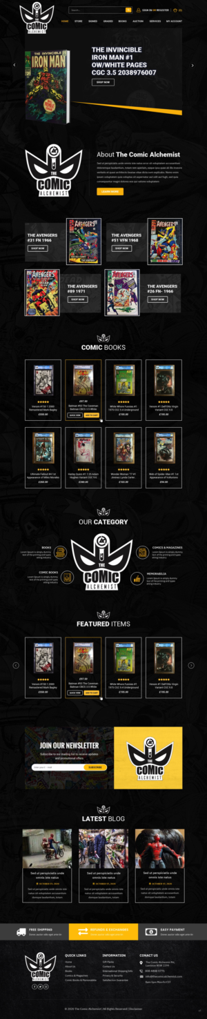 Web Design by pb for The Comic Alchemist Limited | Design: #24586090