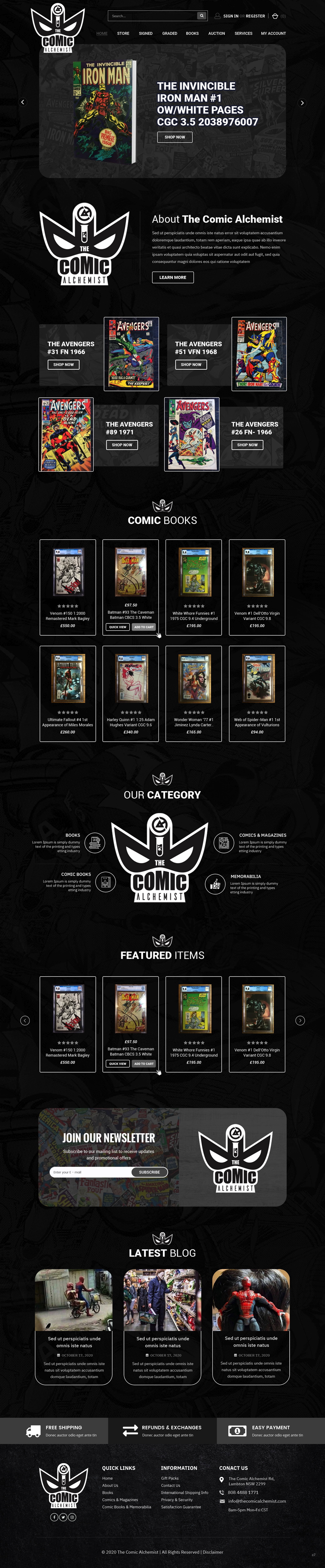 Web Design by pb for The Comic Alchemist Limited | Design: #24599338